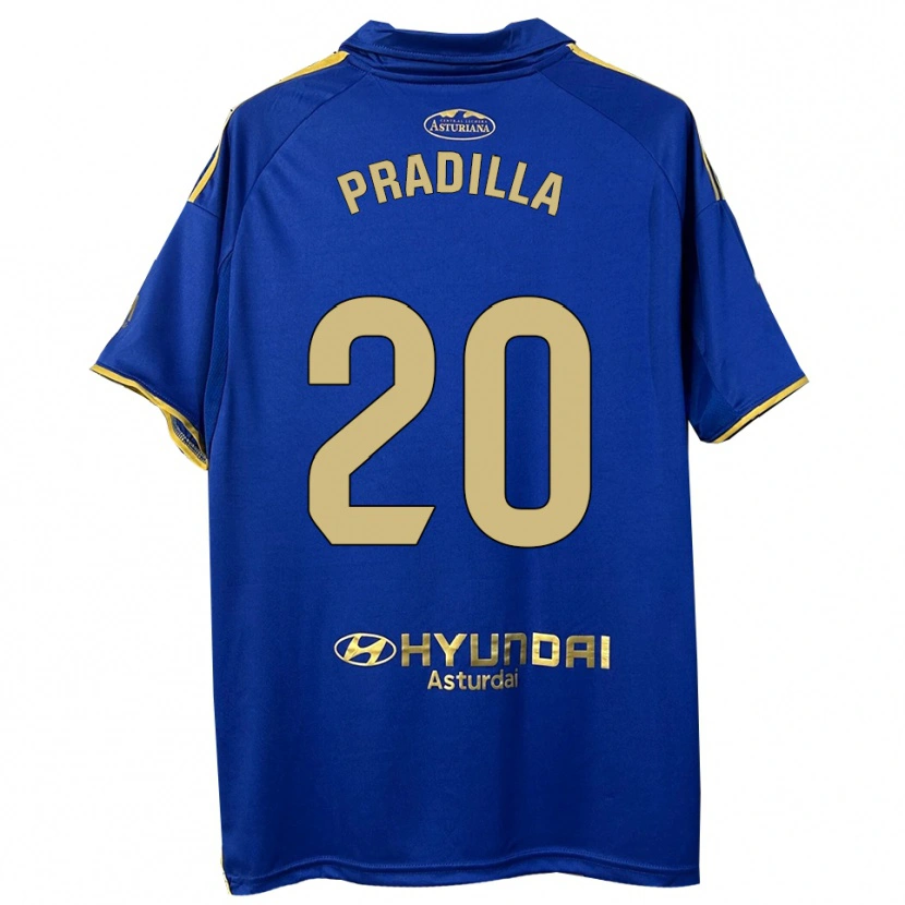 Danxen Hombre Camiseta Elena Pradilla Aranda #20 Azul Oro 1ª Equipación 2025/26 La Camisa México