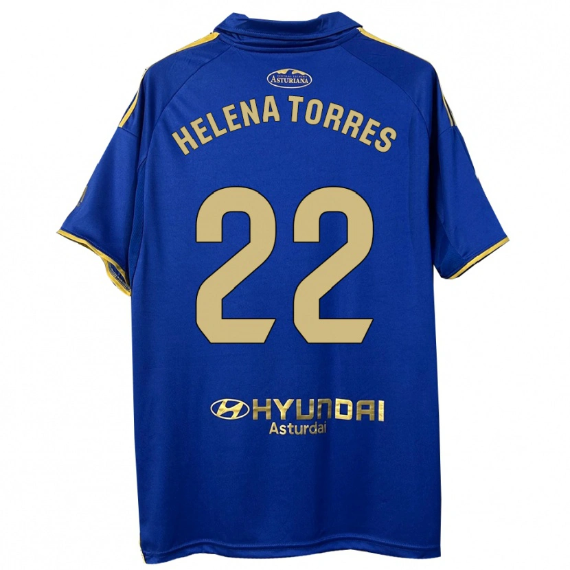 Danxen Hombre Camiseta Helena Torres Maiquez #22 Azul Oro 1ª Equipación 2025/26 La Camisa México
