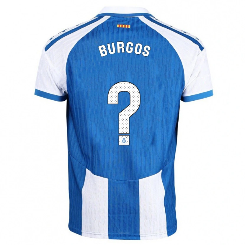 Danxen Hombre Camiseta Hugo Burgos #0 Azul Blanco 1ª Equipación 2025/26 La Camisa México