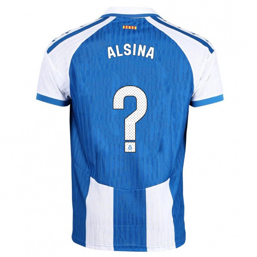 Danxen Hombre Camiseta Joel Alsina #0 Azul Blanco 1ª Equipación 2025/26 La Camisa México