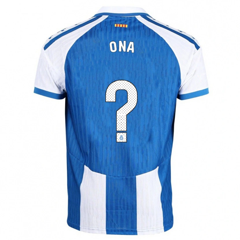 Danxen Hombre Camiseta Ona Baradad Rius #0 Azul Blanco 1ª Equipación 2025/26 La Camisa México