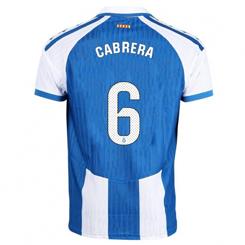 Danxen Hombre Camiseta Leandro Cabrera #6 Azul Blanco 1ª Equipación 2025/26 La Camisa México