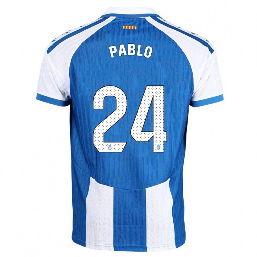 Danxen Hombre Camiseta Pablo Ramón #24 Azul Blanco 1ª Equipación 2025/26 La Camisa México