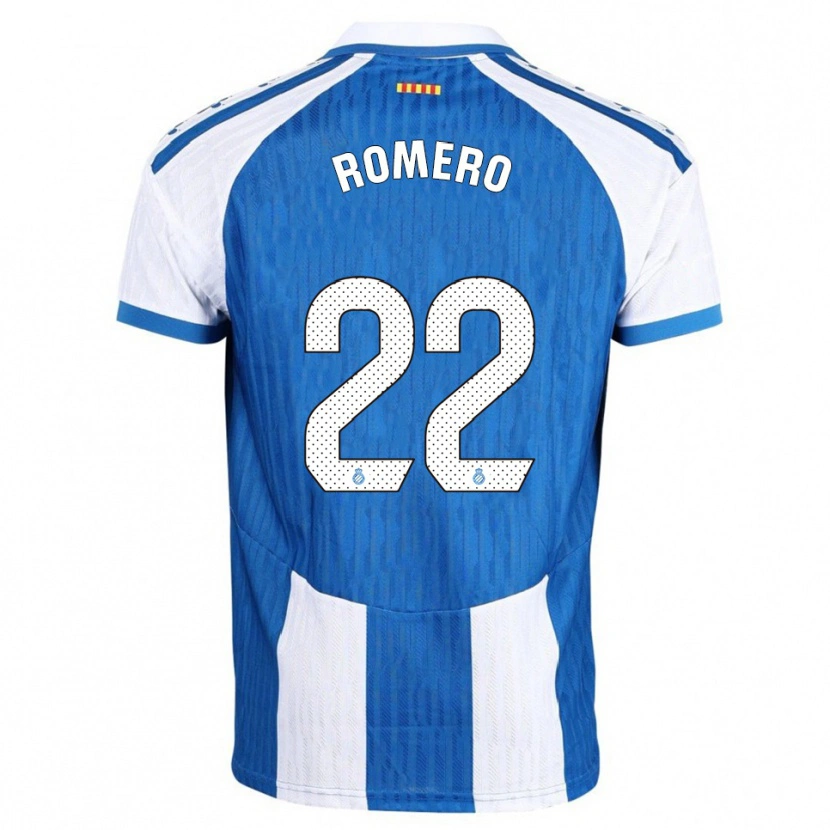 Danxen Hombre Camiseta Carlos Romero #22 Azul Blanco 1ª Equipación 2025/26 La Camisa México