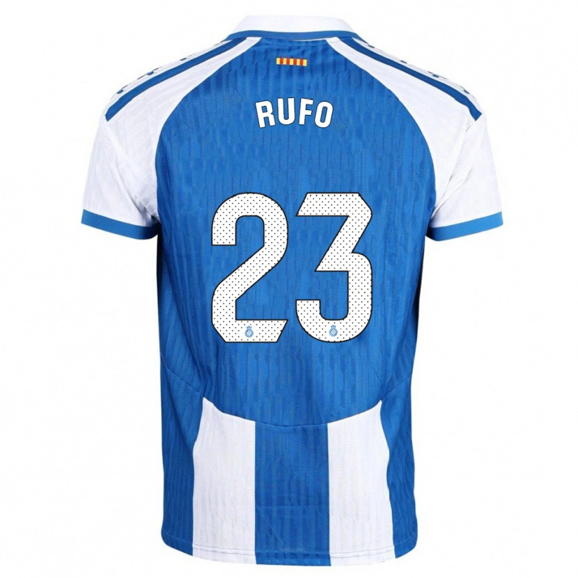 Danxen Hombre Camiseta Xavi Rufo #23 Azul Blanco 1ª Equipación 2025/26 La Camisa México