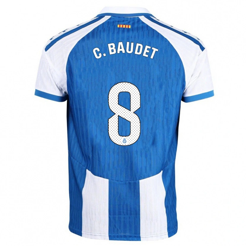Danxen Hombre Camiseta Cristina Baudet Lucena #8 Azul Blanco 1ª Equipación 2025/26 La Camisa México