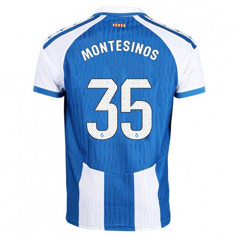 Danxen Hombre Camiseta Pol Montesinos #35 Azul Blanco 1ª Equipación 2025/26 La Camisa México