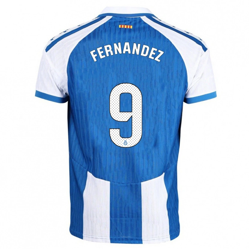 Danxen Hombre Camiseta Roberto Fernández #9 Azul Blanco 1ª Equipación 2025/26 La Camisa México
