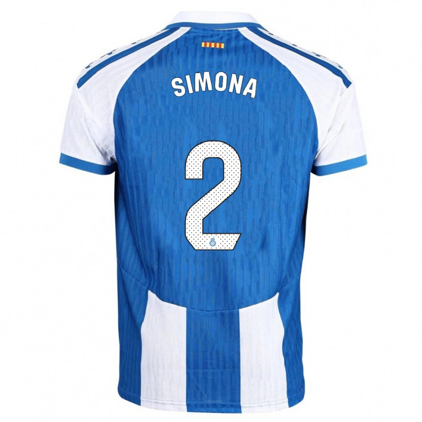 Danxen Hombre Camiseta Estefanía Botero Granda #2 Azul Blanco 1ª Equipación 2025/26 La Camisa México