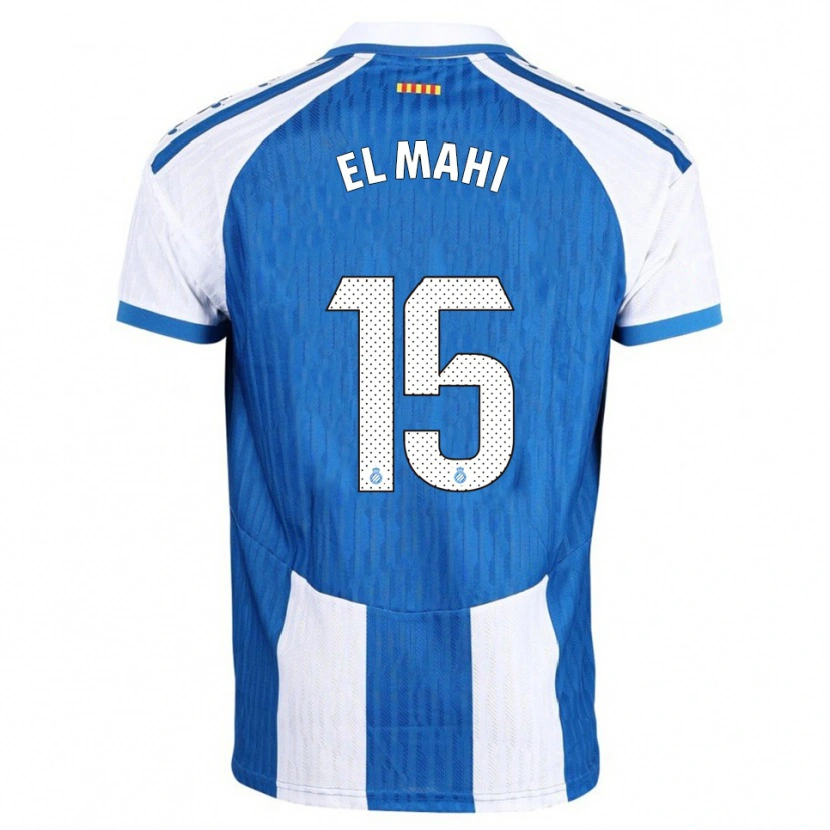 Danxen Hombre Camiseta Mohamed El Mahi #15 Azul Blanco 1ª Equipación 2025/26 La Camisa México