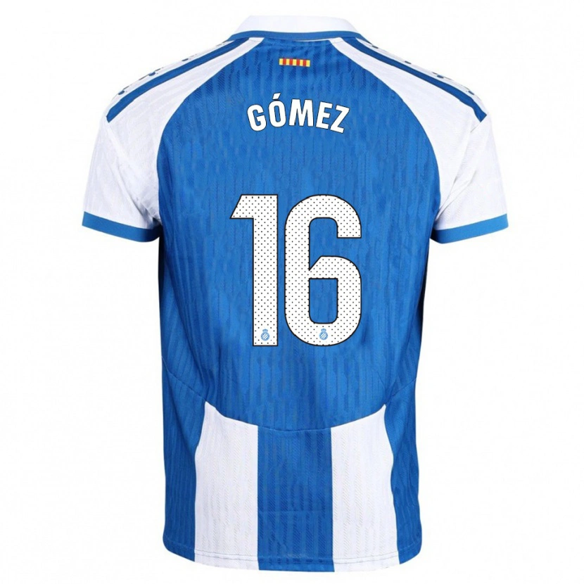 Danxen Hombre Camiseta Ferran Gómez #16 Azul Blanco 1ª Equipación 2025/26 La Camisa México