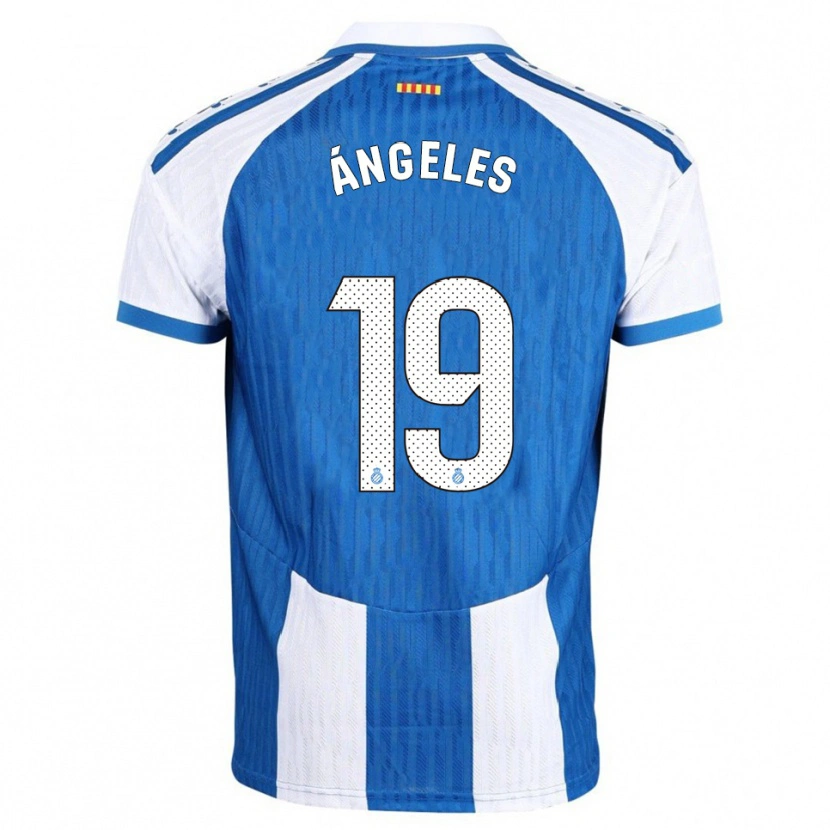 Danxen Hombre Camiseta Ángeles Del Álamo Sánchez #19 Azul Blanco 1ª Equipación 2025/26 La Camisa México