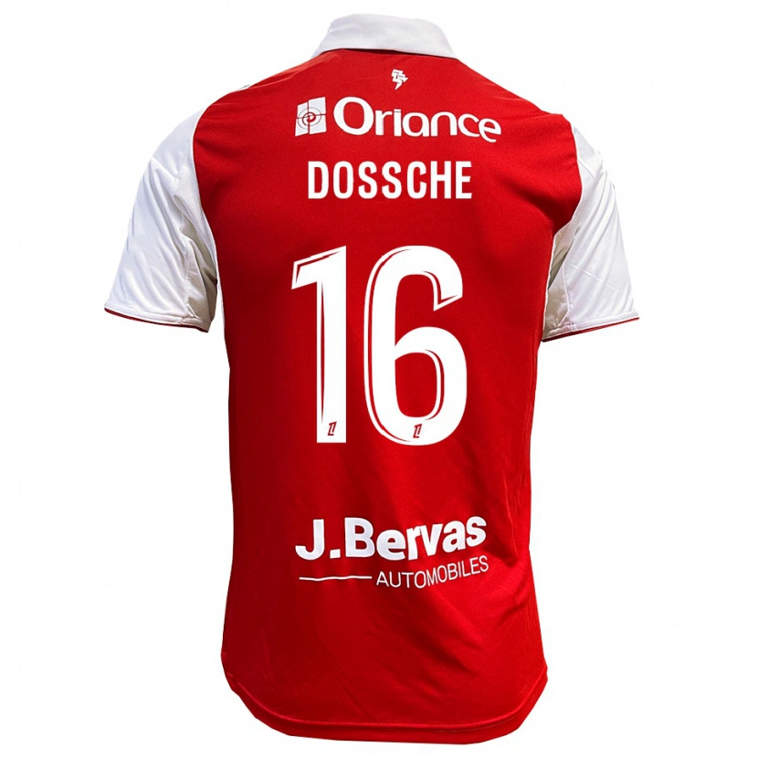 Danxen Hombre Camiseta Marvin Dossche #16 Rojo Blanco 1ª Equipación 2025/26 La Camisa México