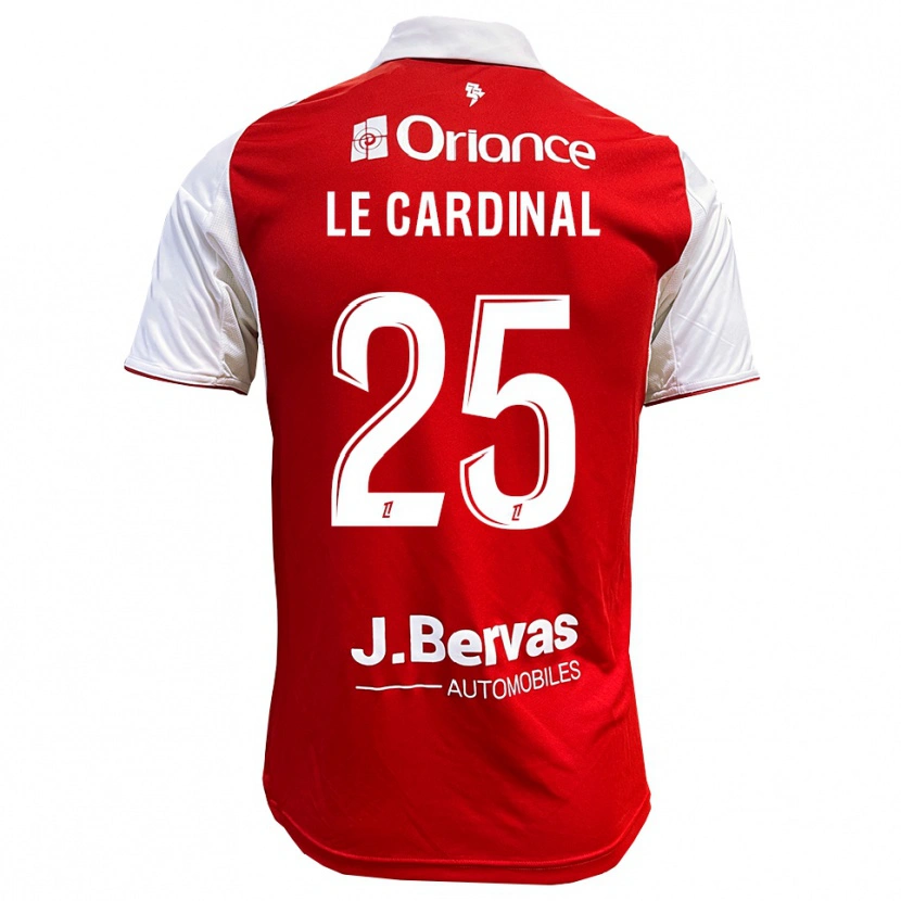 Danxen Hombre Camiseta Julien Le Cardinal #25 Rojo Blanco 1ª Equipación 2025/26 La Camisa México