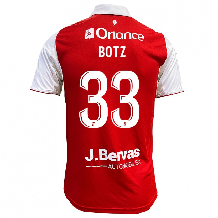 Danxen Hombre Camiseta Léo Botz #33 Rojo Blanco 1ª Equipación 2025/26 La Camisa México