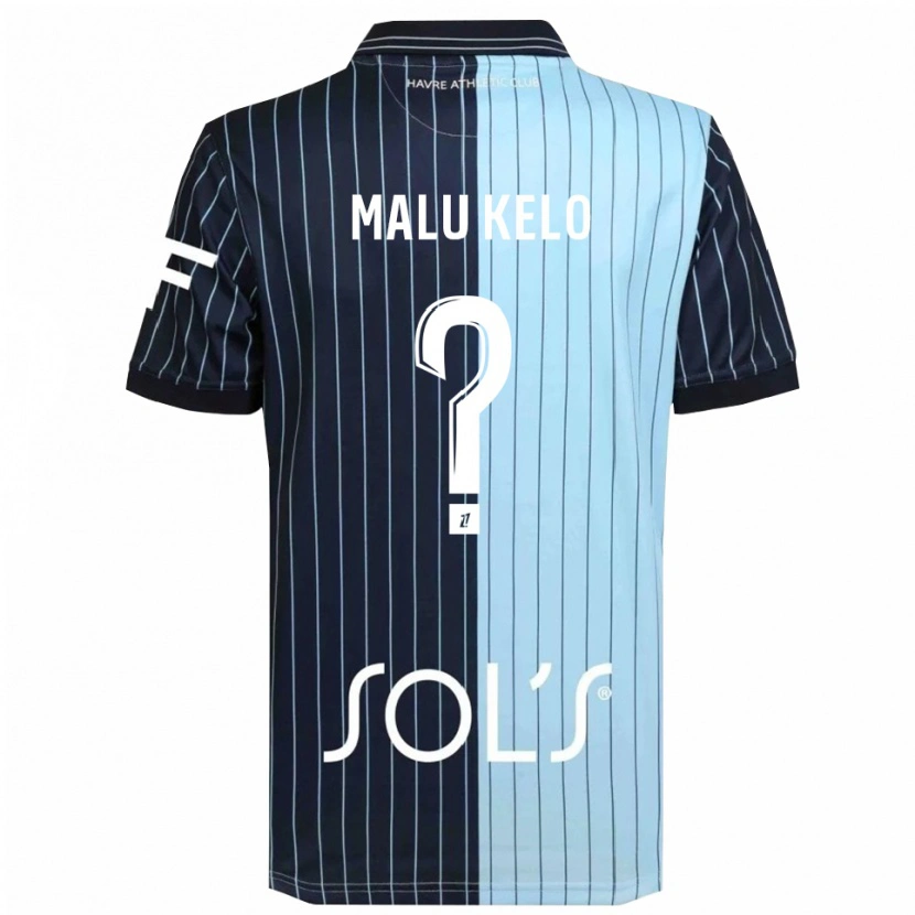 Danxen Hombre Camiseta Yohann Malu Kelo #0 Azul Marino Celeste 1ª Equipación 2025/26 La Camisa México