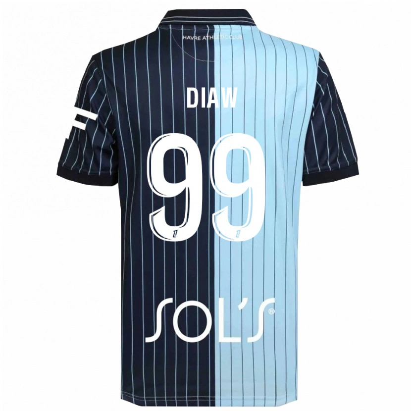 Danxen Hombre Camiseta Mory Diaw #99 Azul Marino Celeste 1ª Equipación 2025/26 La Camisa México