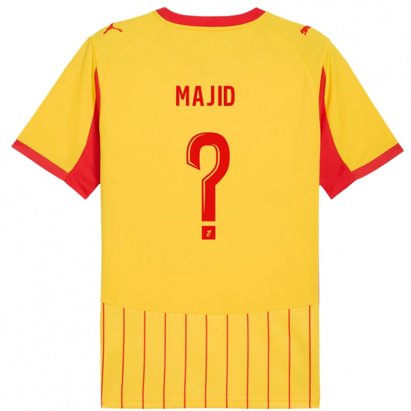 Danxen Hombre Camiseta Ahmed Majid #0 Amarillo Rojo 1ª Equipación 2025/26 La Camisa México