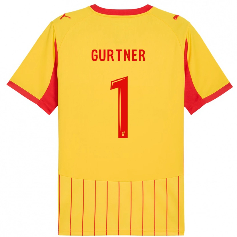 Danxen Hombre Camiseta Régis Gurtner #1 Amarillo Rojo 1ª Equipación 2025/26 La Camisa México