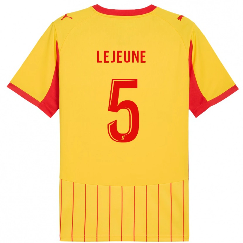 Danxen Hombre Camiseta Romane Lejeune #5 Amarillo Rojo 1ª Equipación 2025/26 La Camisa México
