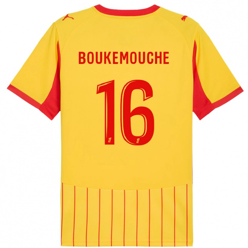 Danxen Hombre Camiseta Amine Boukemouche #16 Amarillo Rojo 1ª Equipación 2025/26 La Camisa México