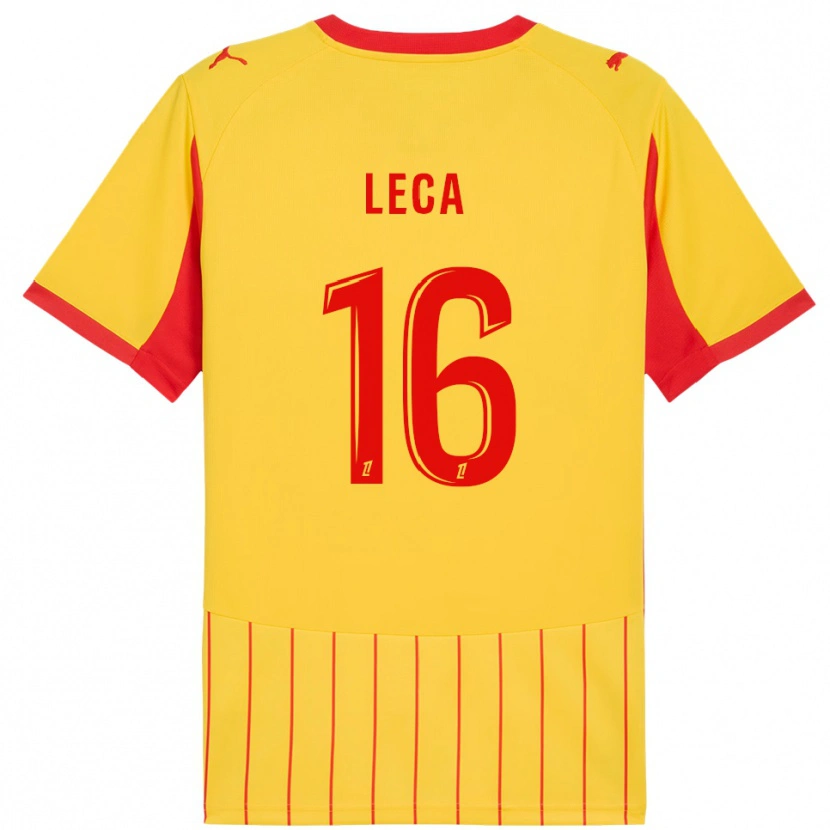 Danxen Hombre Camiseta Jean-Louis Leca #16 Amarillo Rojo 1ª Equipación 2025/26 La Camisa México