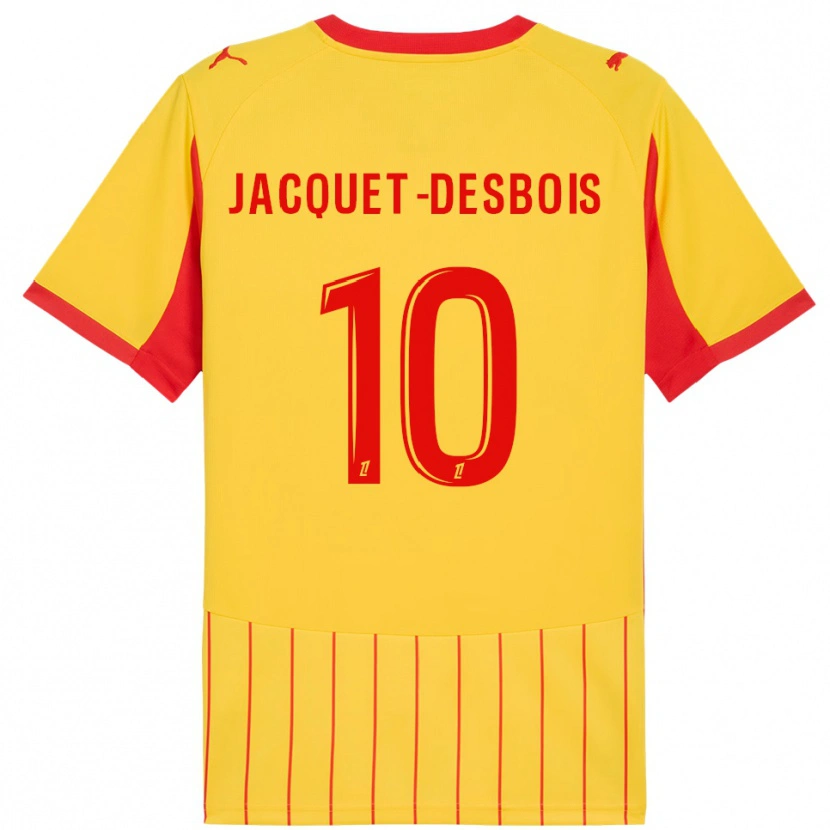 Danxen Hombre Camiseta Tairik Jacquet-Desbois #10 Amarillo Rojo 1ª Equipación 2025/26 La Camisa México