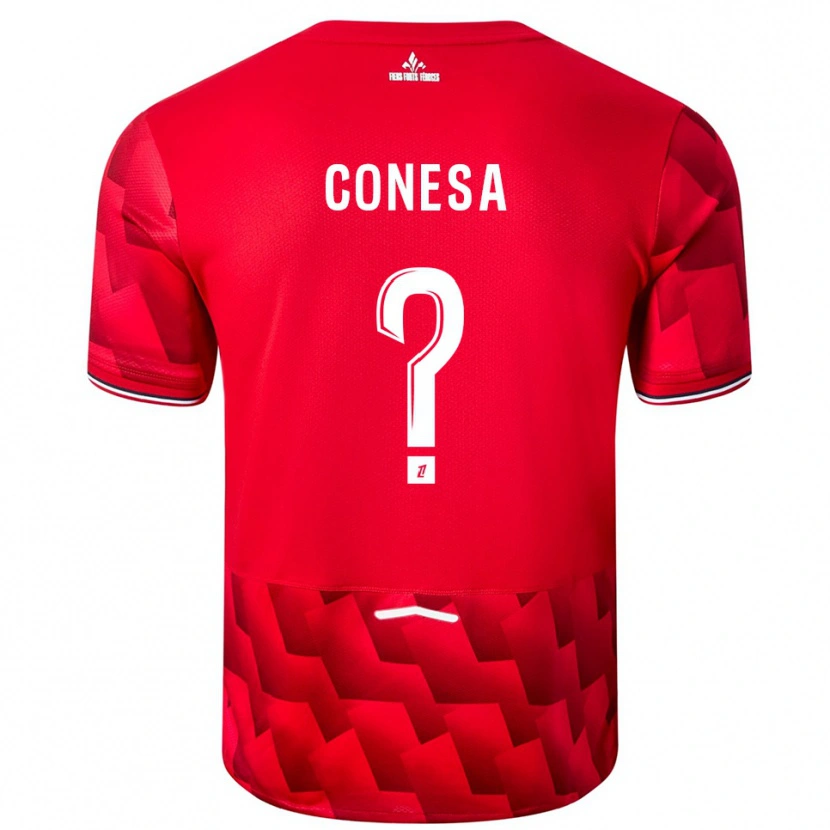 Danxen Hombre Camiseta Anna Conesa #0 Rojo Blanco 1ª Equipación 2025/26 La Camisa México