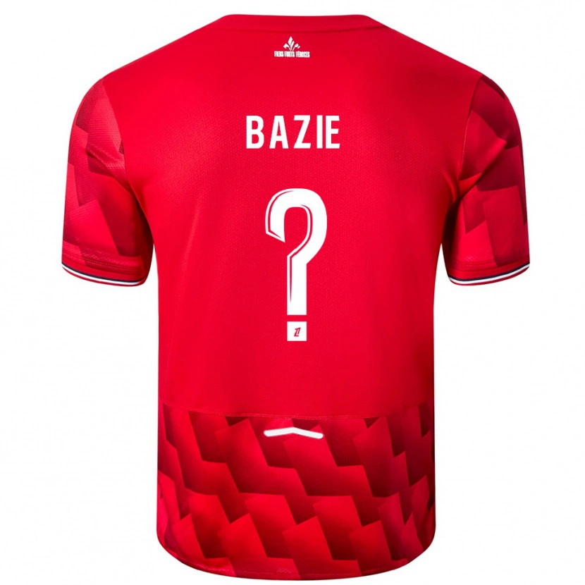 Danxen Hombre Camiseta Joffrey Bazie #0 Rojo Blanco 1ª Equipación 2025/26 La Camisa México