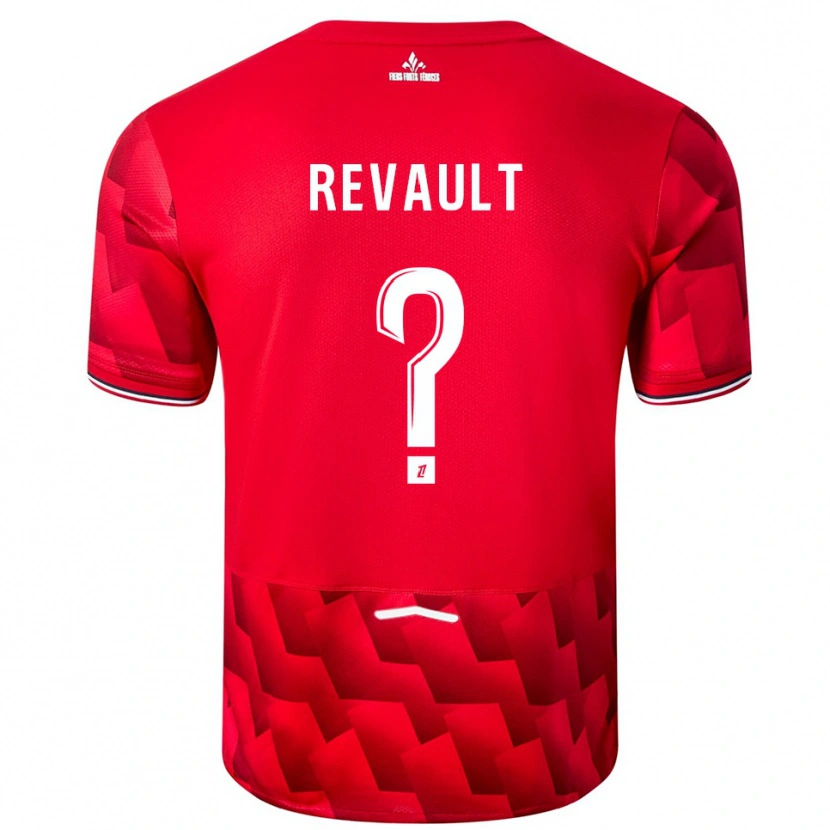 Danxen Hombre Camiseta Joris Revault #0 Rojo Blanco 1ª Equipación 2025/26 La Camisa México