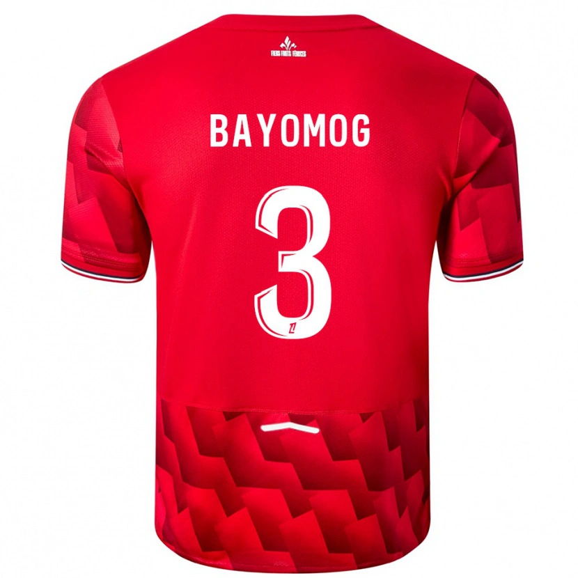 Danxen Hombre Camiseta Hugo Bayomog #3 Rojo Blanco 1ª Equipación 2025/26 La Camisa México