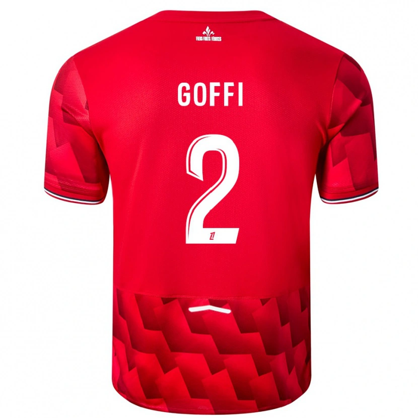 Danxen Hombre Camiseta Maxima Goffi #2 Rojo Blanco 1ª Equipación 2025/26 La Camisa México