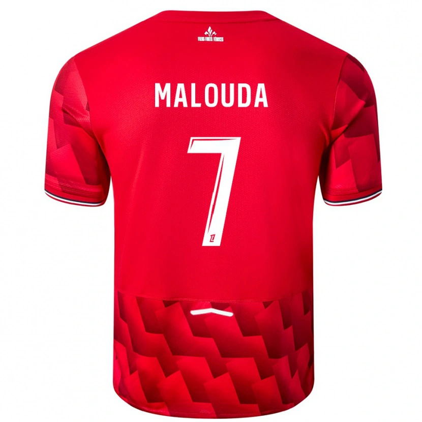 Danxen Hombre Camiseta Aaron Malouda #7 Rojo Blanco 1ª Equipación 2025/26 La Camisa México