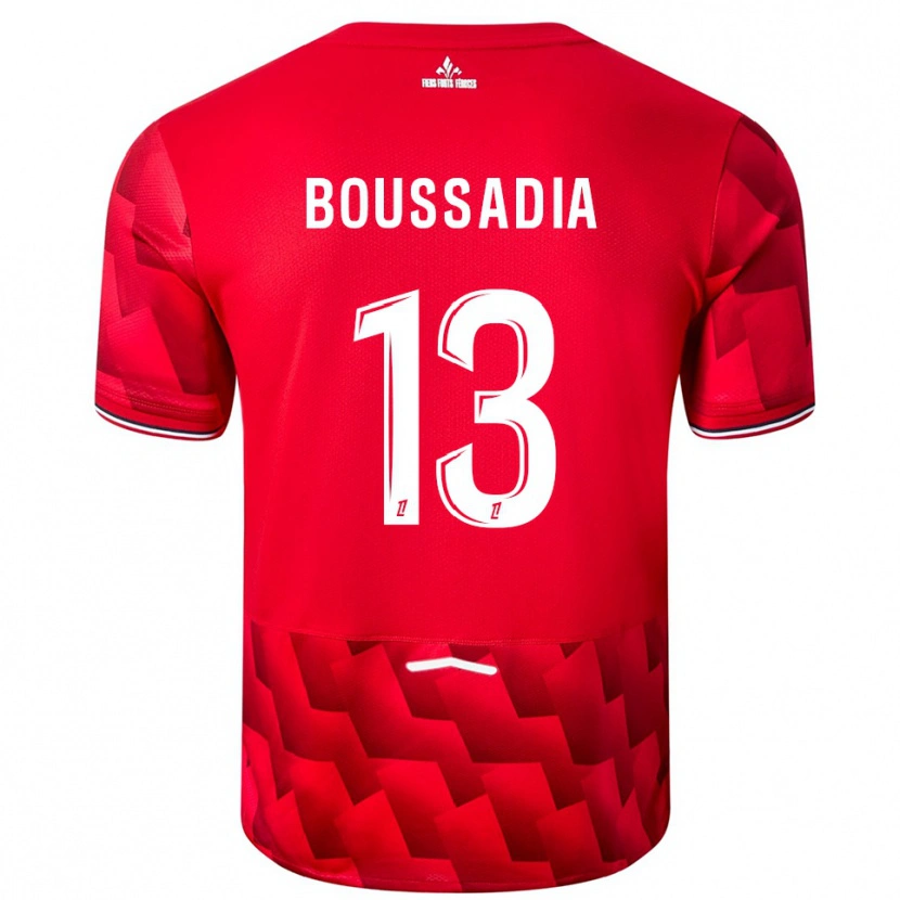 Danxen Hombre Camiseta Saad Boussadia #13 Rojo Blanco 1ª Equipación 2025/26 La Camisa México