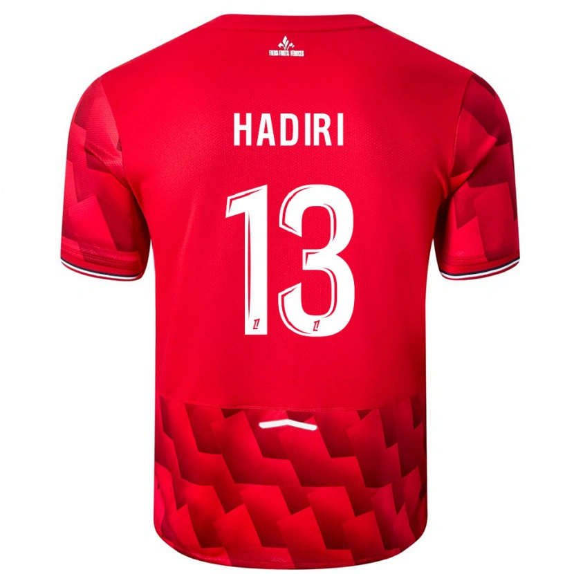 Danxen Hombre Camiseta Elias Hadiri #13 Rojo Blanco 1ª Equipación 2025/26 La Camisa México