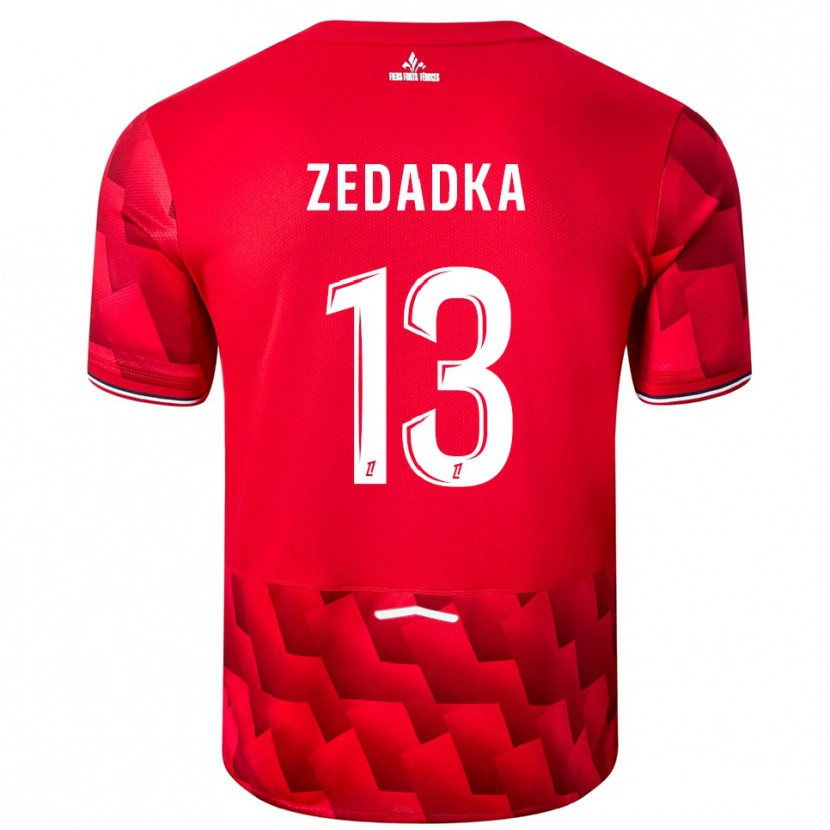 Danxen Hombre Camiseta Akim Zedadka #13 Rojo Blanco 1ª Equipación 2025/26 La Camisa México