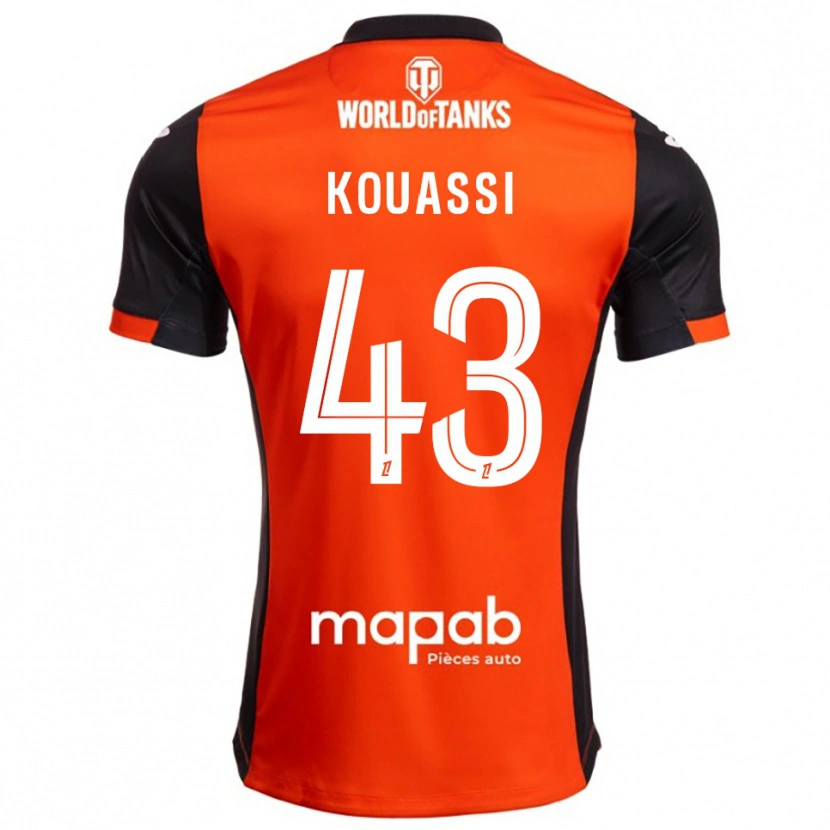 Danxen Hombre Camiseta Arsène Kouassi #43 Negro Naranja 1ª Equipación 2025/26 La Camisa México