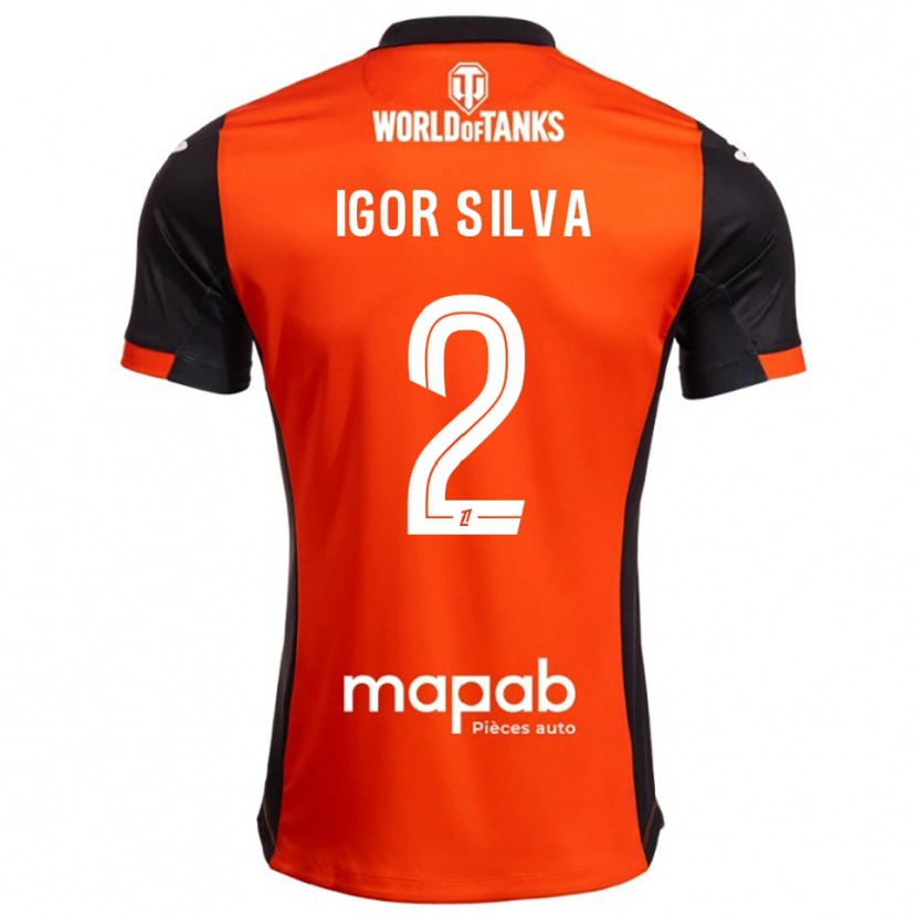 Danxen Hombre Camiseta Igor Silva #2 Negro Naranja 1ª Equipación 2025/26 La Camisa México