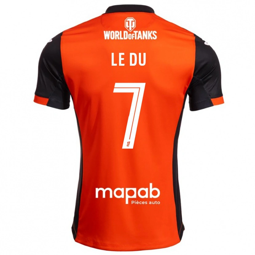 Danxen Hombre Camiseta Océane Le Du #7 Negro Naranja 1ª Equipación 2025/26 La Camisa México