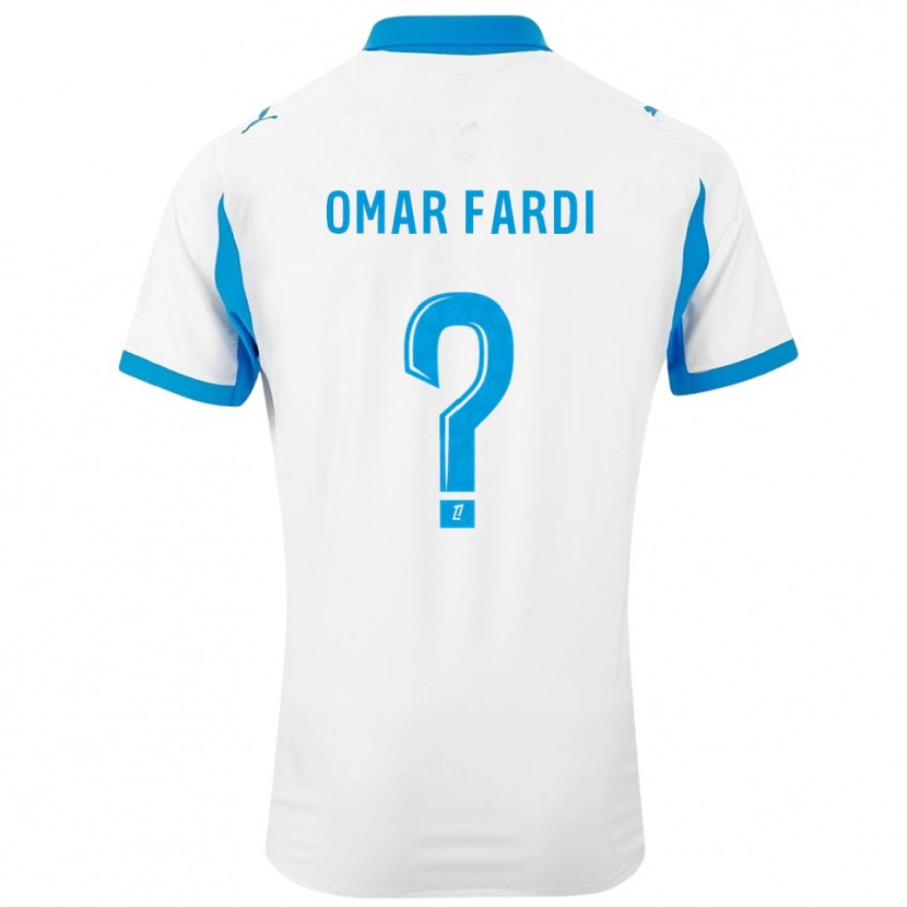 Danxen Hombre Camiseta El Omar Fardi #0 Blanco Celeste 1ª Equipación 2025/26 La Camisa México