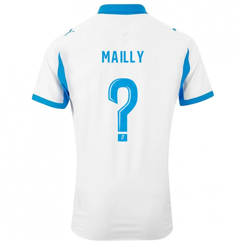 Danxen Hombre Camiseta Evan Mailly #0 Blanco Celeste 1ª Equipación 2025/26 La Camisa México