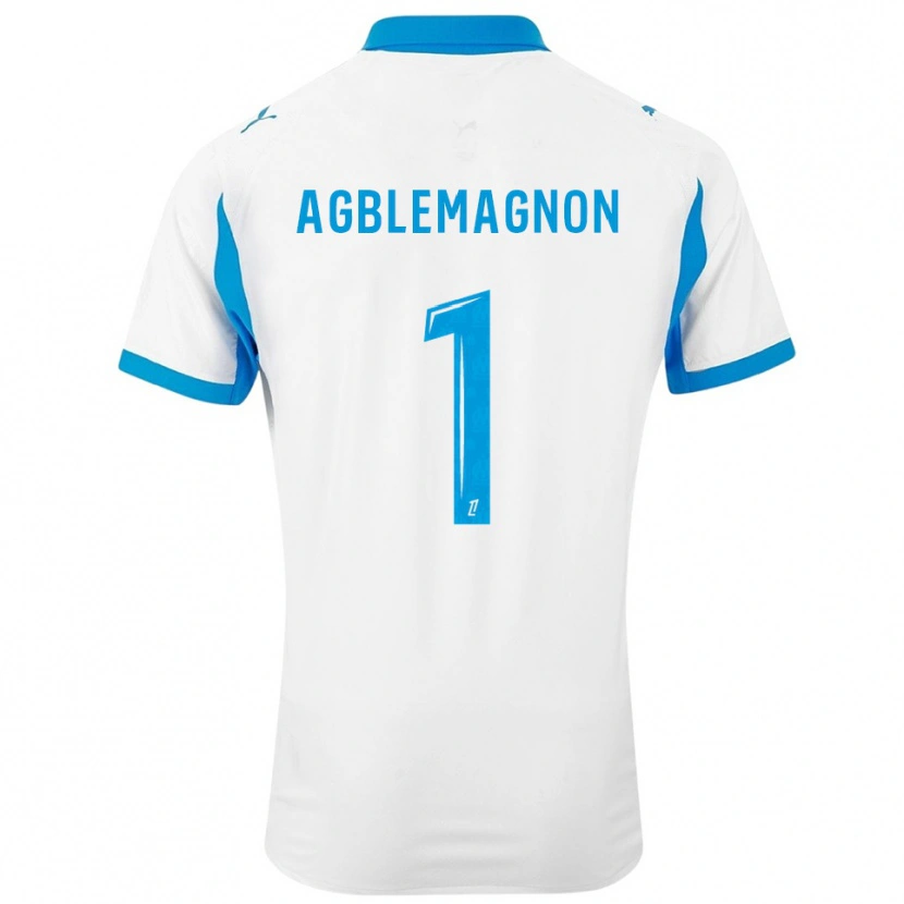 Danxen Hombre Camiseta Jordan Agblemagnon #1 Blanco Celeste 1ª Equipación 2025/26 La Camisa México
