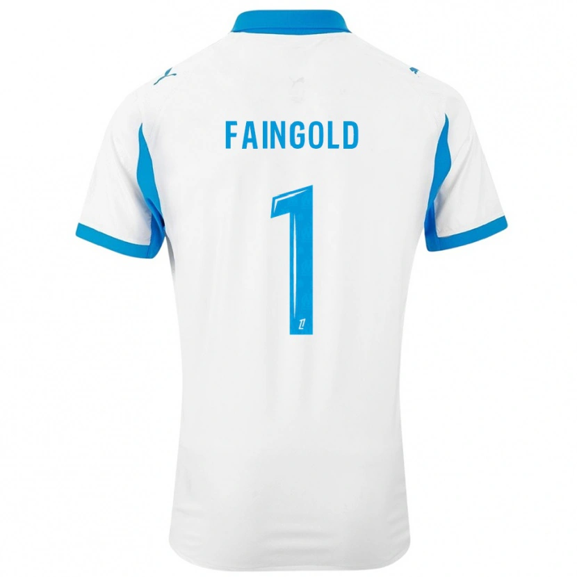 Danxen Hombre Camiseta Abbie Faingold #1 Blanco Celeste 1ª Equipación 2025/26 La Camisa México
