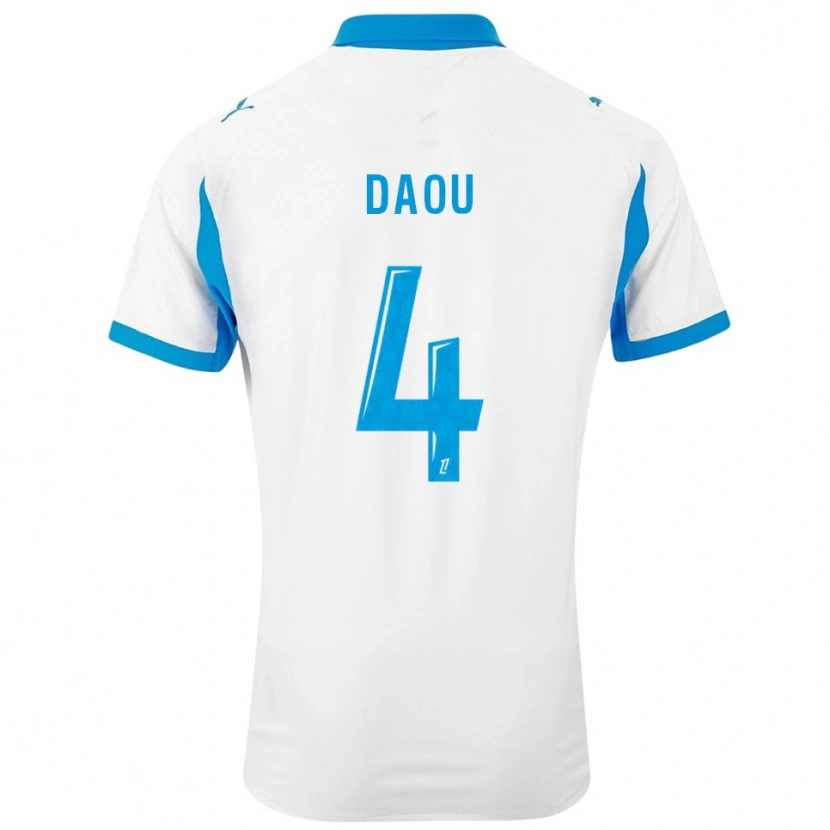 Danxen Hombre Camiseta Raimane Daou #4 Blanco Celeste 1ª Equipación 2025/26 La Camisa México