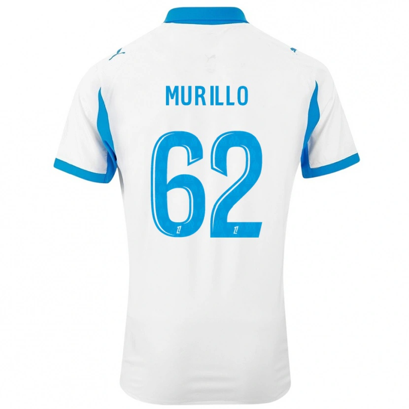Danxen Hombre Camiseta Amir Murillo #62 Blanco Celeste 1ª Equipación 2025/26 La Camisa México