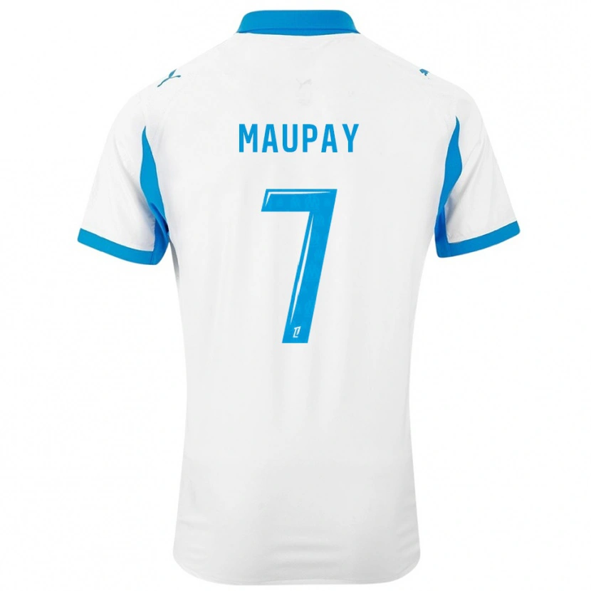 Danxen Hombre Camiseta Neal Maupay #7 Blanco Celeste 1ª Equipación 2025/26 La Camisa México