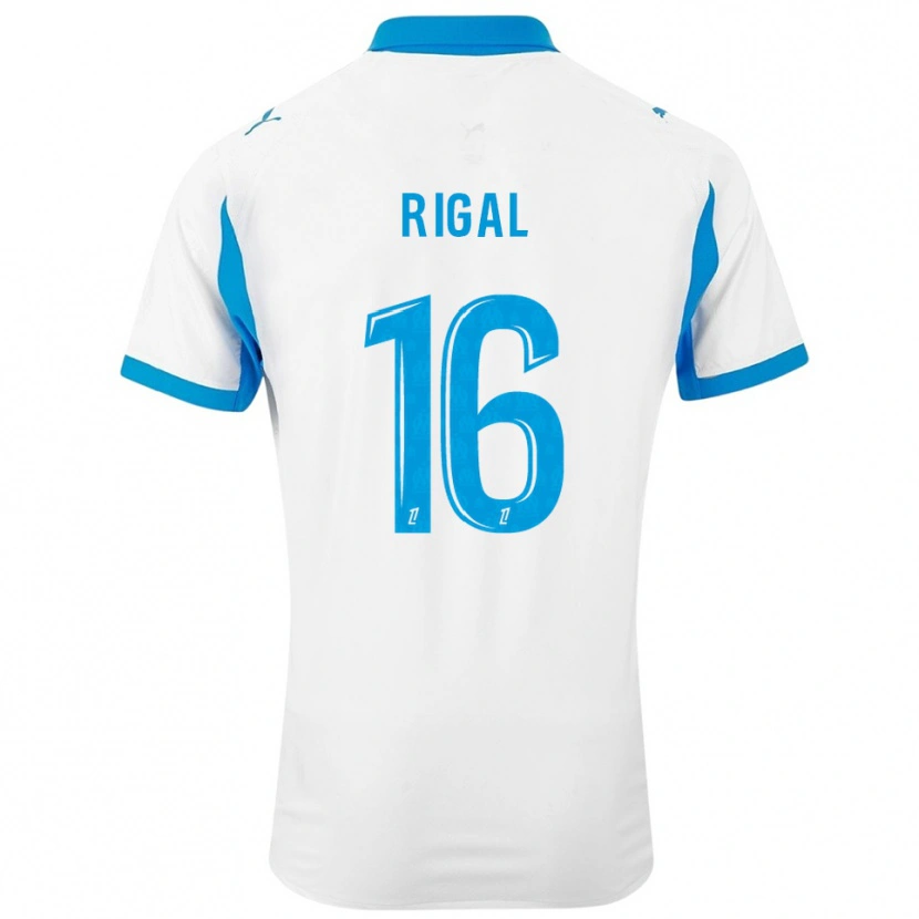 Danxen Hombre Camiseta Pablo Rigal #16 Blanco Celeste 1ª Equipación 2025/26 La Camisa México