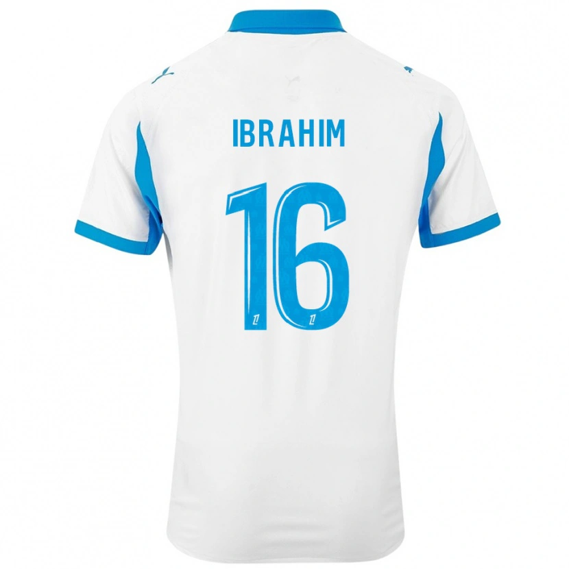 Danxen Hombre Camiseta Ayman Ibrahim #16 Blanco Celeste 1ª Equipación 2025/26 La Camisa México