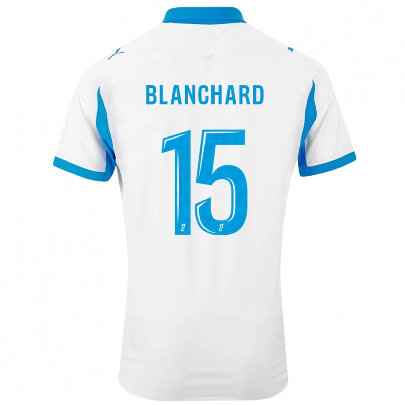Danxen Hombre Camiseta Ninon Blanchard #15 Blanco Celeste 1ª Equipación 2025/26 La Camisa México