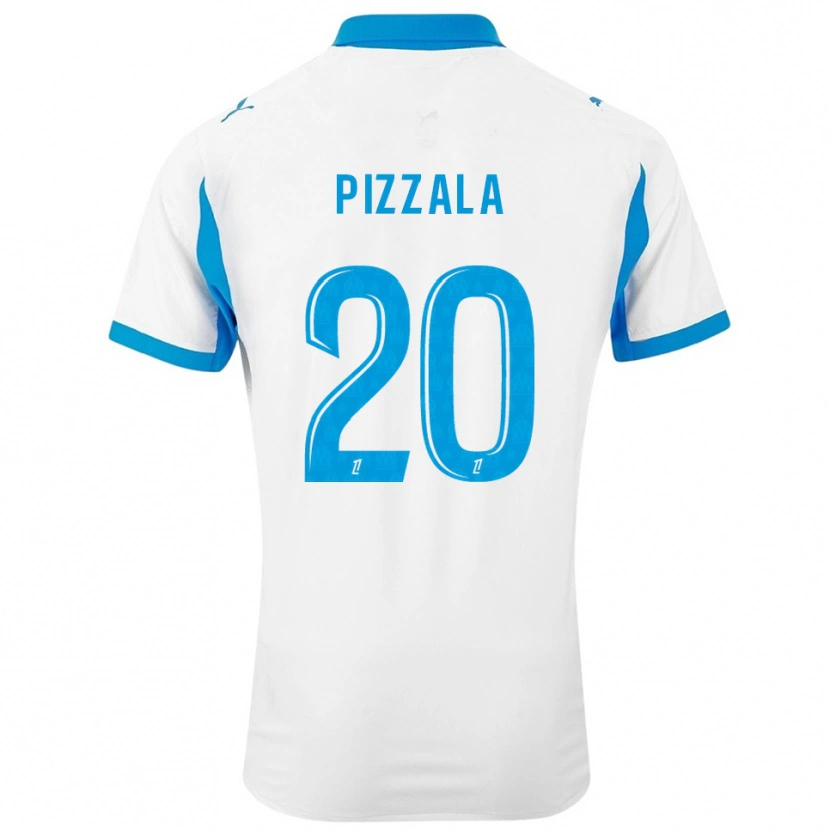 Danxen Hombre Camiseta Caroline Pizzala #20 Blanco Celeste 1ª Equipación 2025/26 La Camisa México
